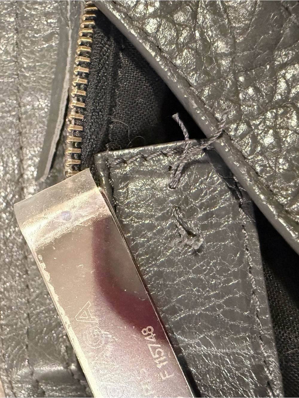 Balenciaga city bag Gray Leather Tote with Chain Strap - Picture 3 of 8